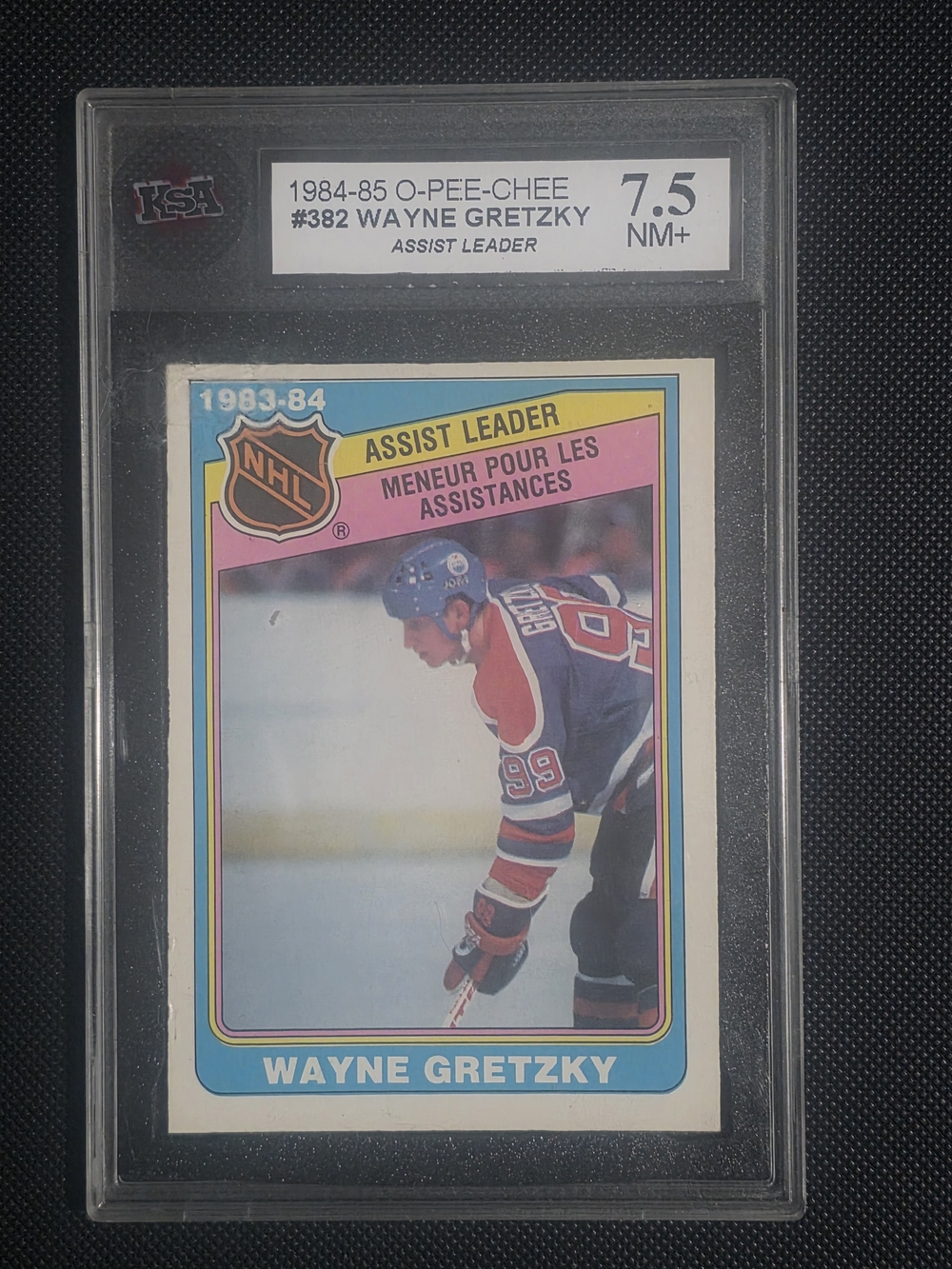 Wayne Gretzky 1983-84 Assist Leader Hockey Card - Wayne Gretzky
